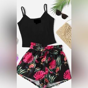2pc shorts and tank top . Super comfy super cute